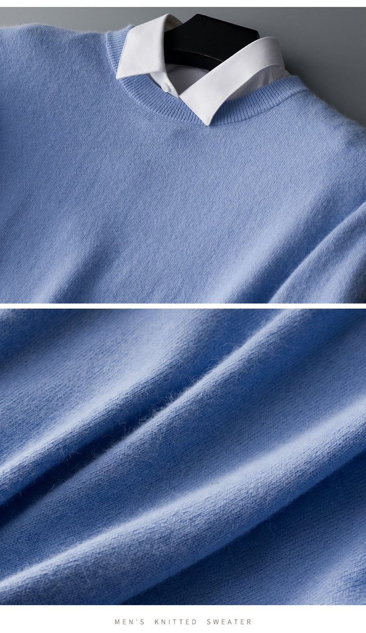 Men's Cashmere Sweater | Classic Crew & V-Neck | Soft & Durable | Comfortable Fit