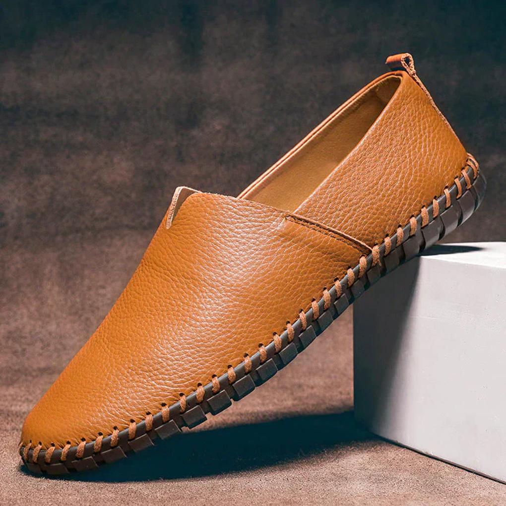 Men's Driving Moccasins | Genuine Leather Slip-On | Cushioned Insole & Rubber Sole | Comfortable Fit