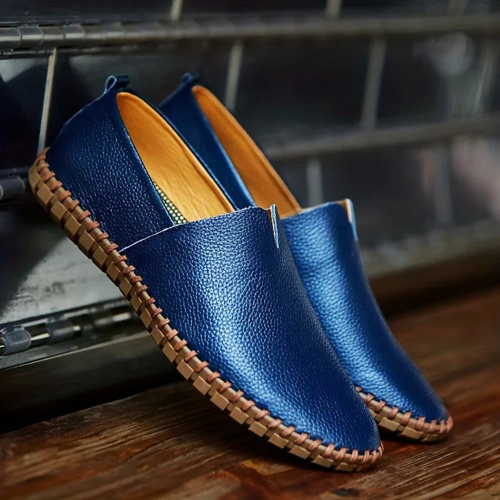 Men's Driving Moccasins | Genuine Leather Slip-On | Cushioned Insole & Rubber Sole | Comfortable Fit