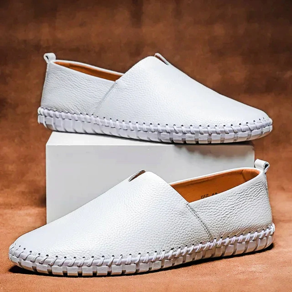 Men's Driving Moccasins | Genuine Leather Slip-On | Cushioned Insole & Rubber Sole | Comfortable Fit