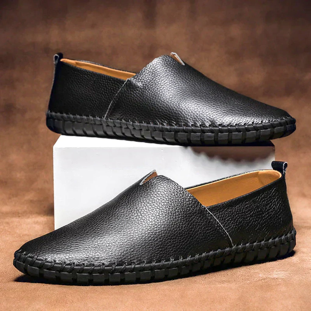 Men's Driving Moccasins | Genuine Leather Slip-On | Cushioned Insole & Rubber Sole | Comfortable Fit