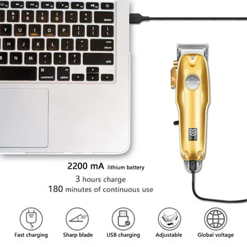 Men's Hair Clippers | Cordless T-Blade Outliner | Precision Ceramic Blades & Adjustable Taper