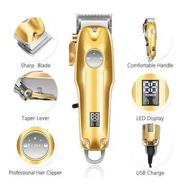 Men's Hair Clippers | Cordless T-Blade Outliner | Precision Ceramic Blades & Adjustable Taper