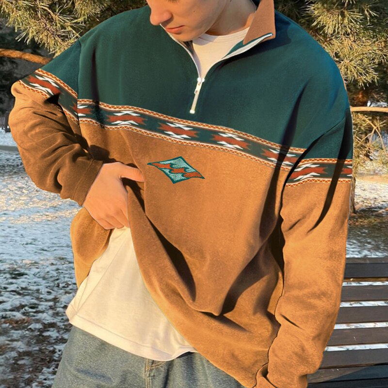 Men's Half-Zip Sweater | High Collar Knit | Premium Fabric & Comfortable Fit