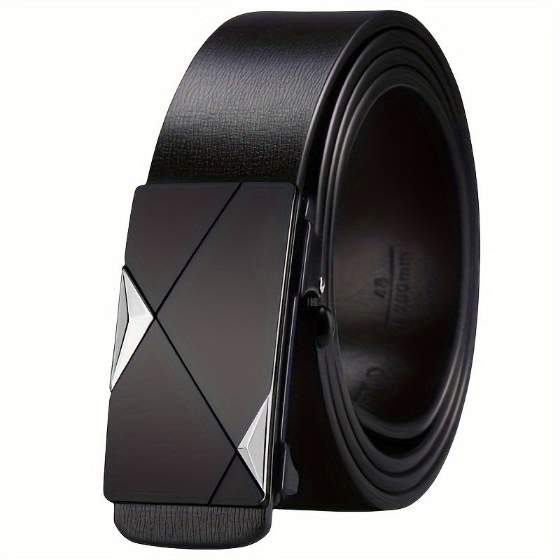Men's Leather Belt | Automatic Ratchet Buckle | Full-Grain Cowhide Leather | Comfortable Fit