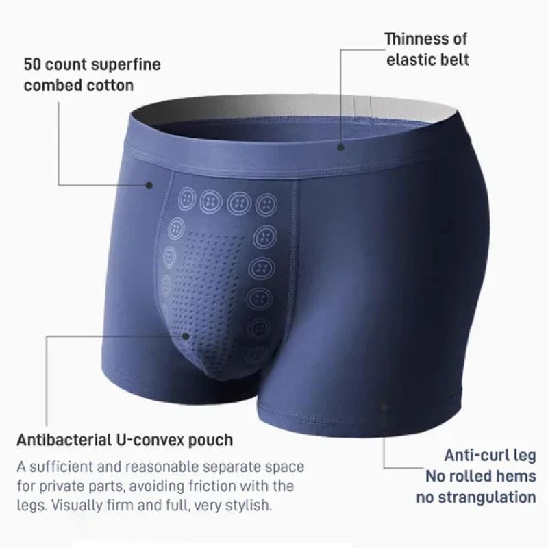 Men's Magnetic Massage Briefs | Ergonomic U-Pouch & Body-Shaping Support | Breathable Stretch Fabric