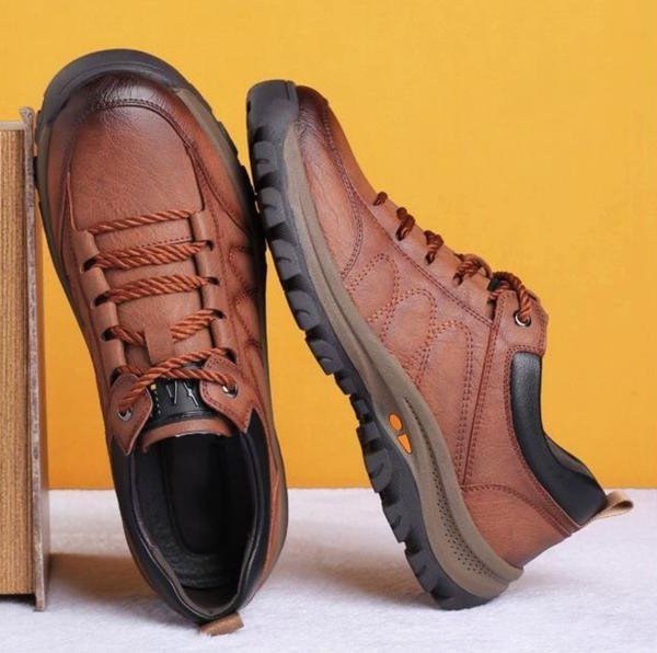 Men's Orthopedic Shoes | Ergonomic Insole & Three-Arch Support | Genuine Leather Upper, Waterproof
