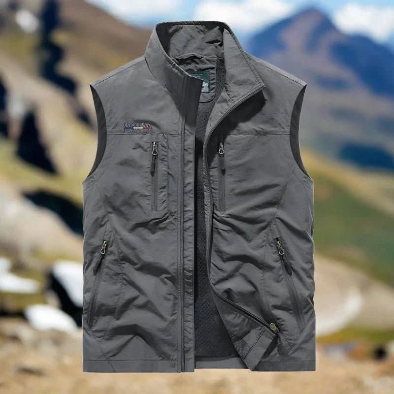 Men's Outdoor Vest | Breathable, Water-Repellent Fabric | 5 Functional Pockets