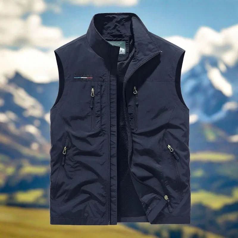 Men's Outdoor Vest | Breathable, Water-Repellent Fabric | 5 Functional Pockets