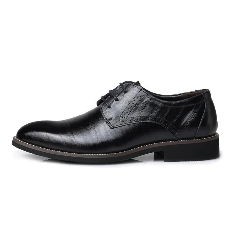Men's Oxford Dress Shoes | Cap-Toe Design | Faux Leather & Padded Footbed