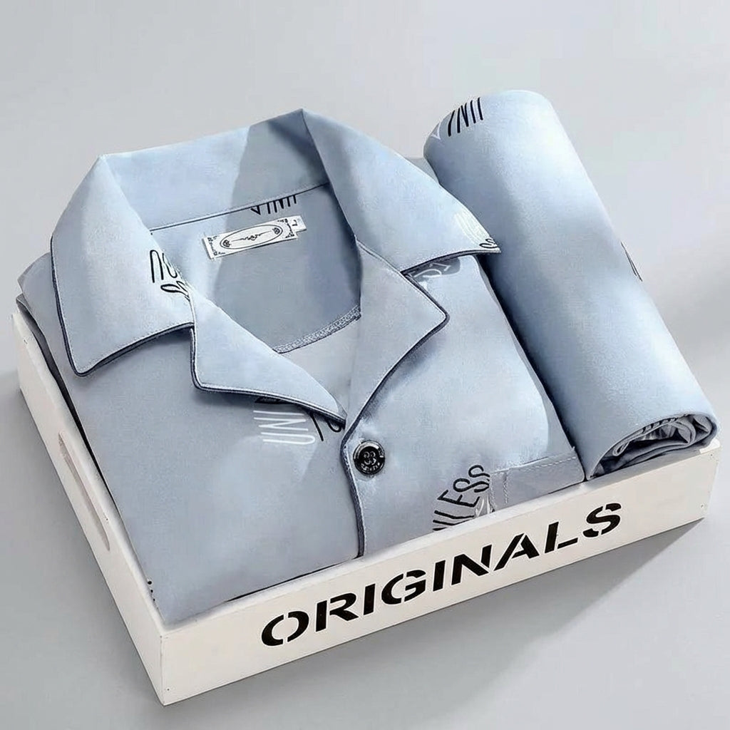 Men's Plaid Pajama Set | Button-Front Shirt | Breathable Soft Fabric | Comfortable Fit