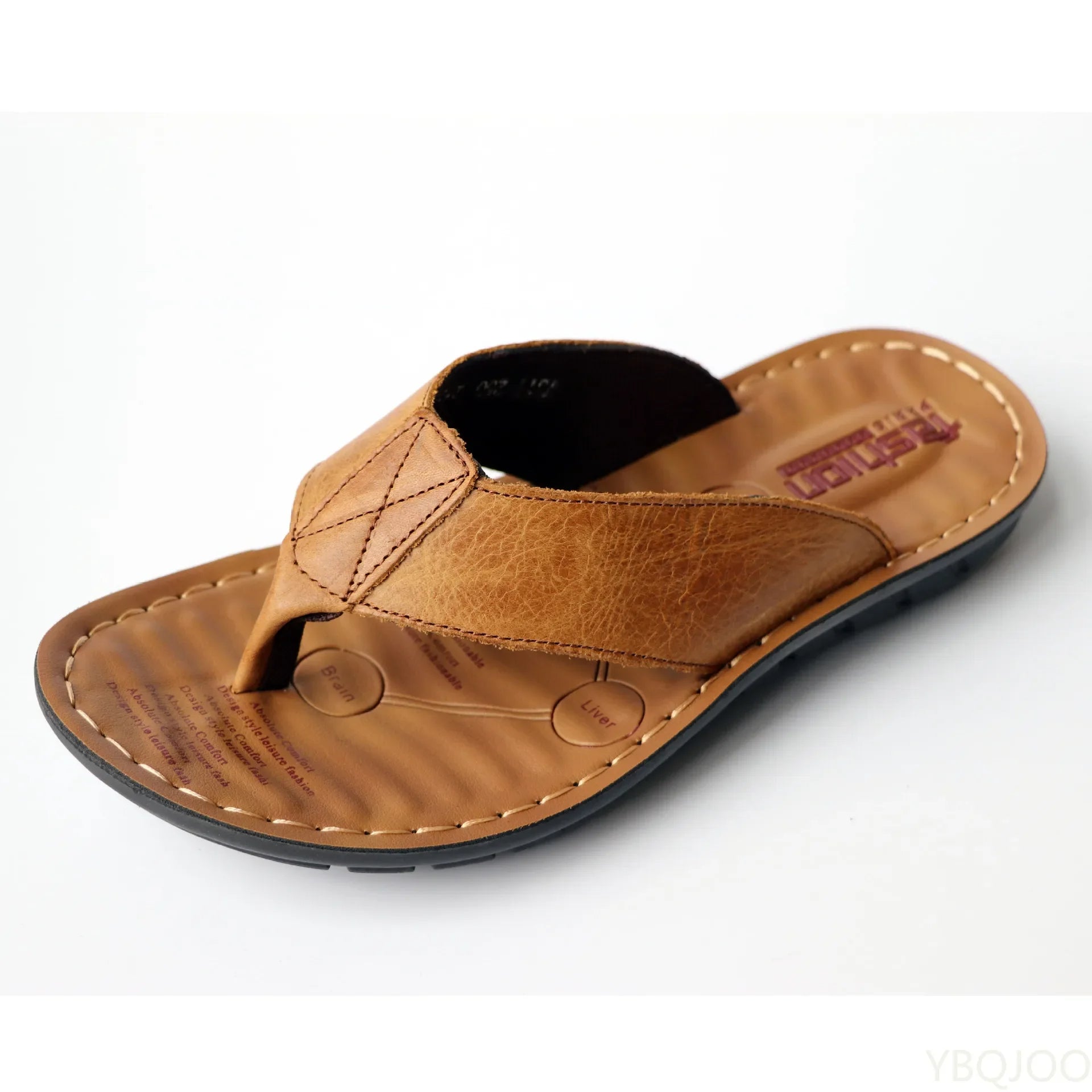 Men's Thong Sandals | PU Leather | Cushioned EVA Footbed & Slip-Resistant Sole | Comfortable Fit