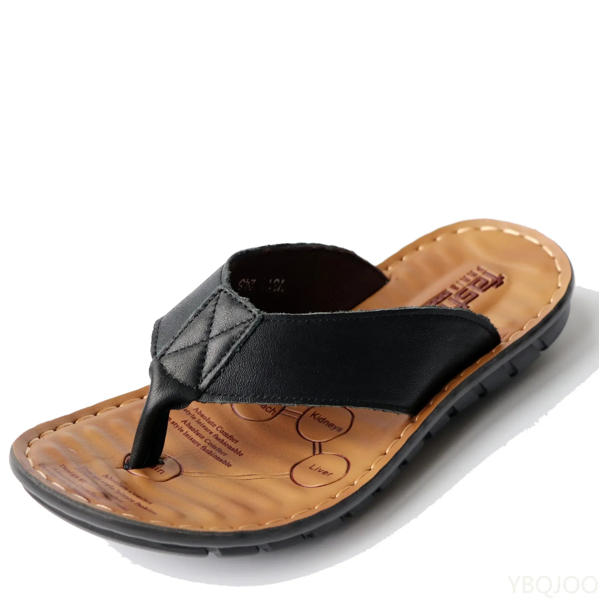 Men's Thong Sandals | PU Leather | Cushioned EVA Footbed & Slip-Resistant Sole | Comfortable Fit