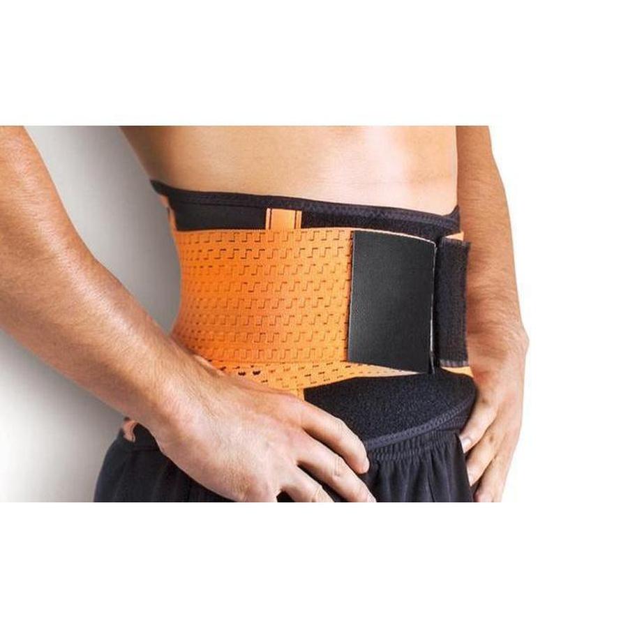 Men's Waist Trainer | Heat-Boosting Sweat Trimmer | Back Support & Posture | Comfortable Fit