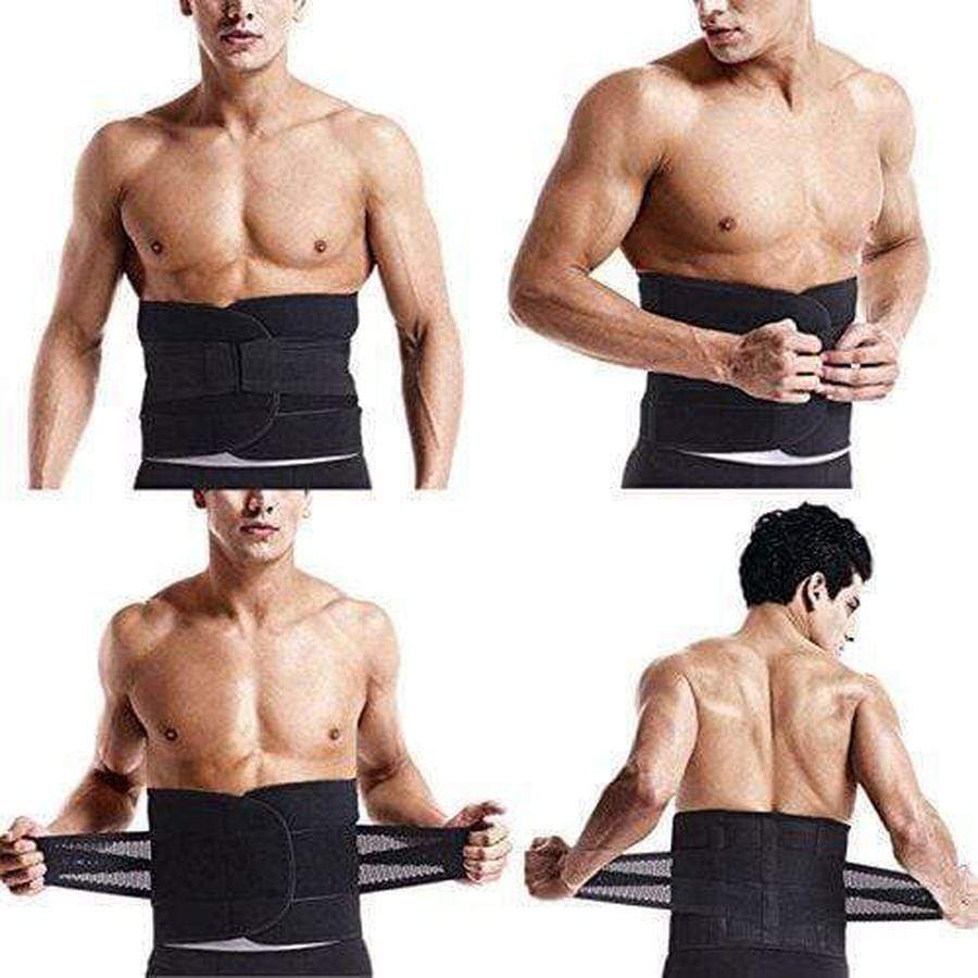 Men's Waist Trainer | Heat-Boosting Sweat Trimmer | Back Support & Posture | Comfortable Fit
