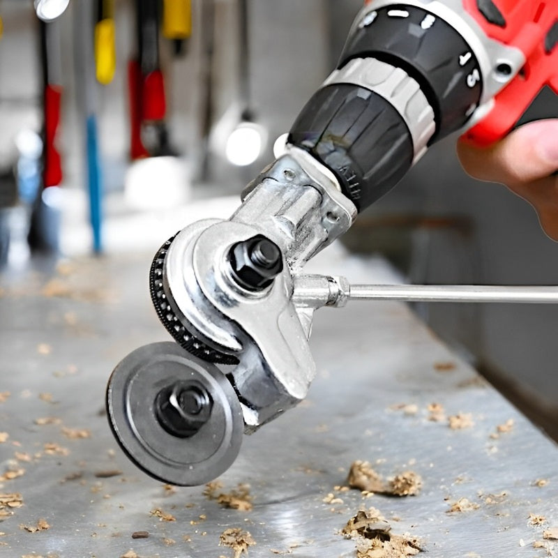 Metal Cutting Attachment for Drill | Heavy-Duty Cutter | Hardened Steel Blades | Precise Alignment