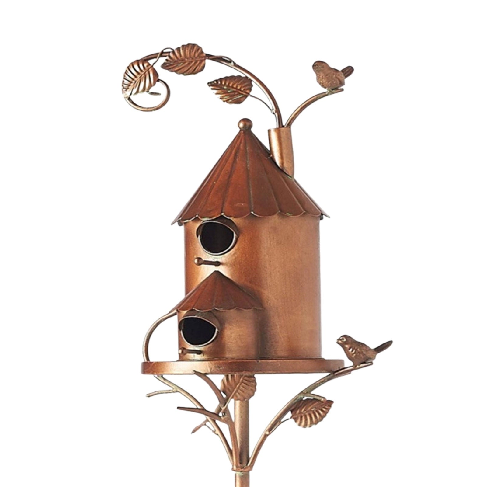 Metal Garden Stake Birdhouse | Artistic Decorative Design | 75 cm Ground Stake