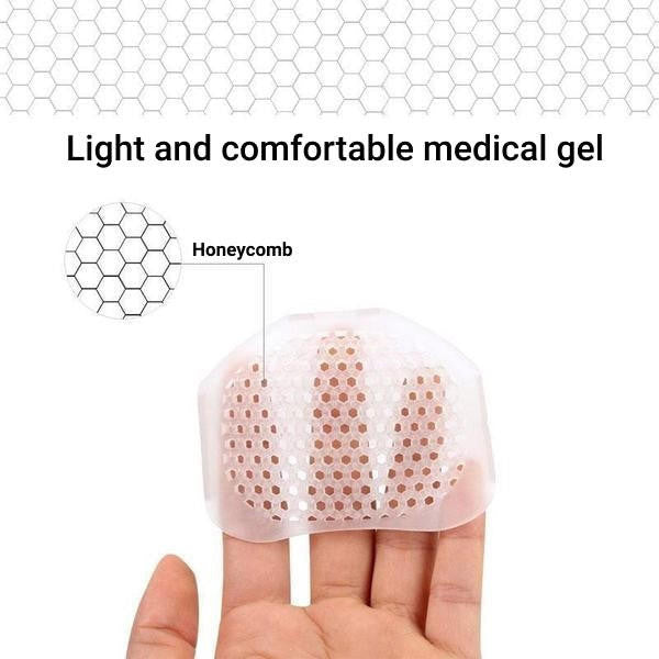 Metatarsal Gel Pads Set of 2 | Breathable Ventilated Design | Adhesive Reusable Cushion