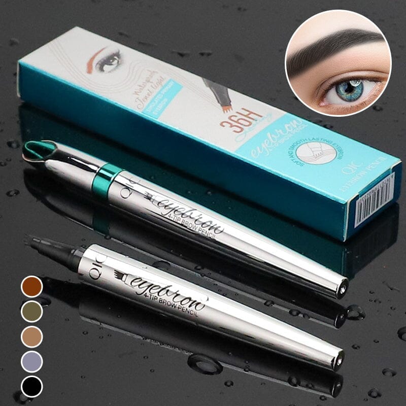 Microblading Brow Pencil | 4-Prong Tip | Waterproof & Smudge-Proof | Natural Finish
