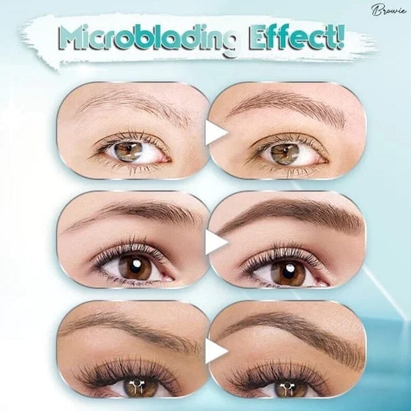 Microblading Brow Pencil | 4-Prong Tip | Waterproof & Smudge-Proof | Natural Finish