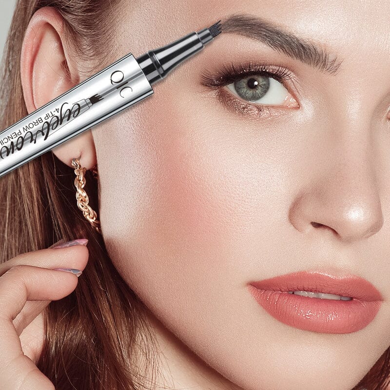 Microblading Brow Pencil | 4-Prong Tip | Waterproof & Smudge-Proof | Natural Finish