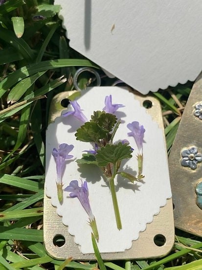 Mini Flower Press | Handcrafted Silver & Brass | 10 Reusable Blotter Sheets | Travel Size