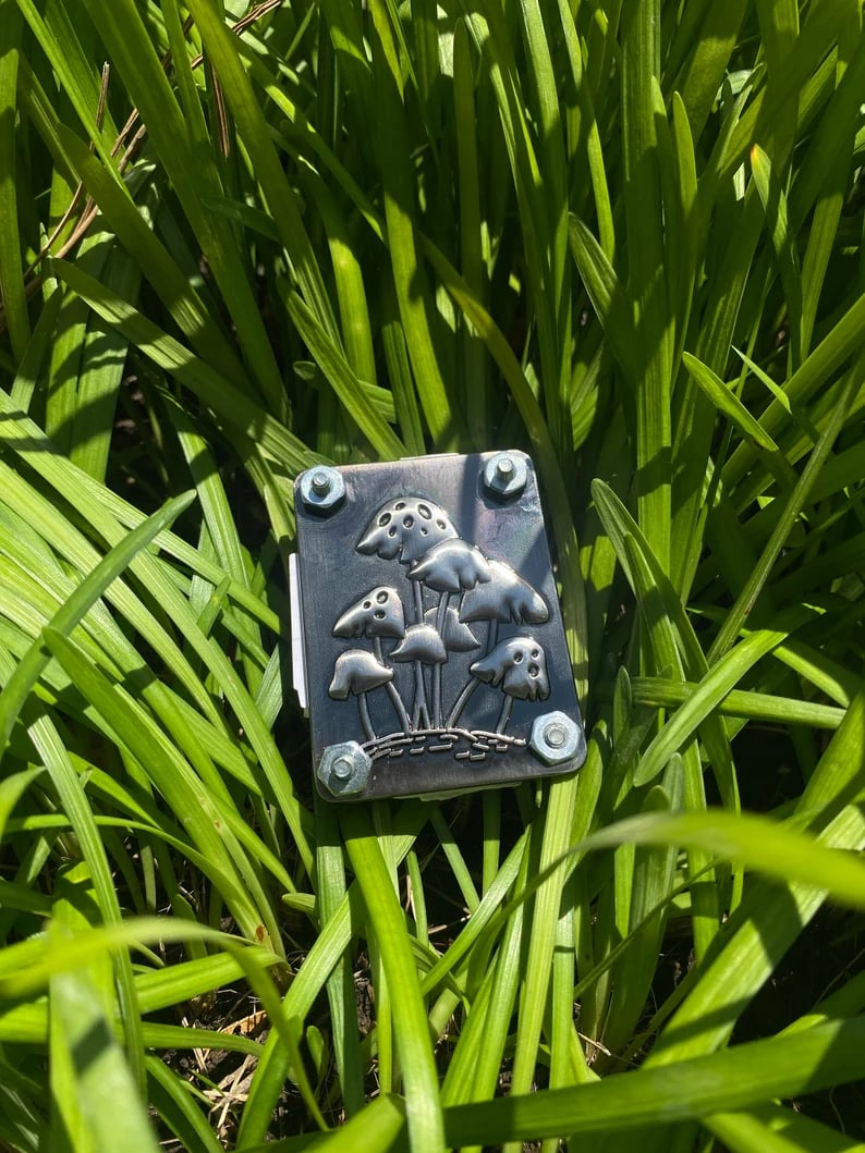 Mini Flower Press | Handcrafted Silver & Brass | 10 Reusable Blotter Sheets | Travel Size