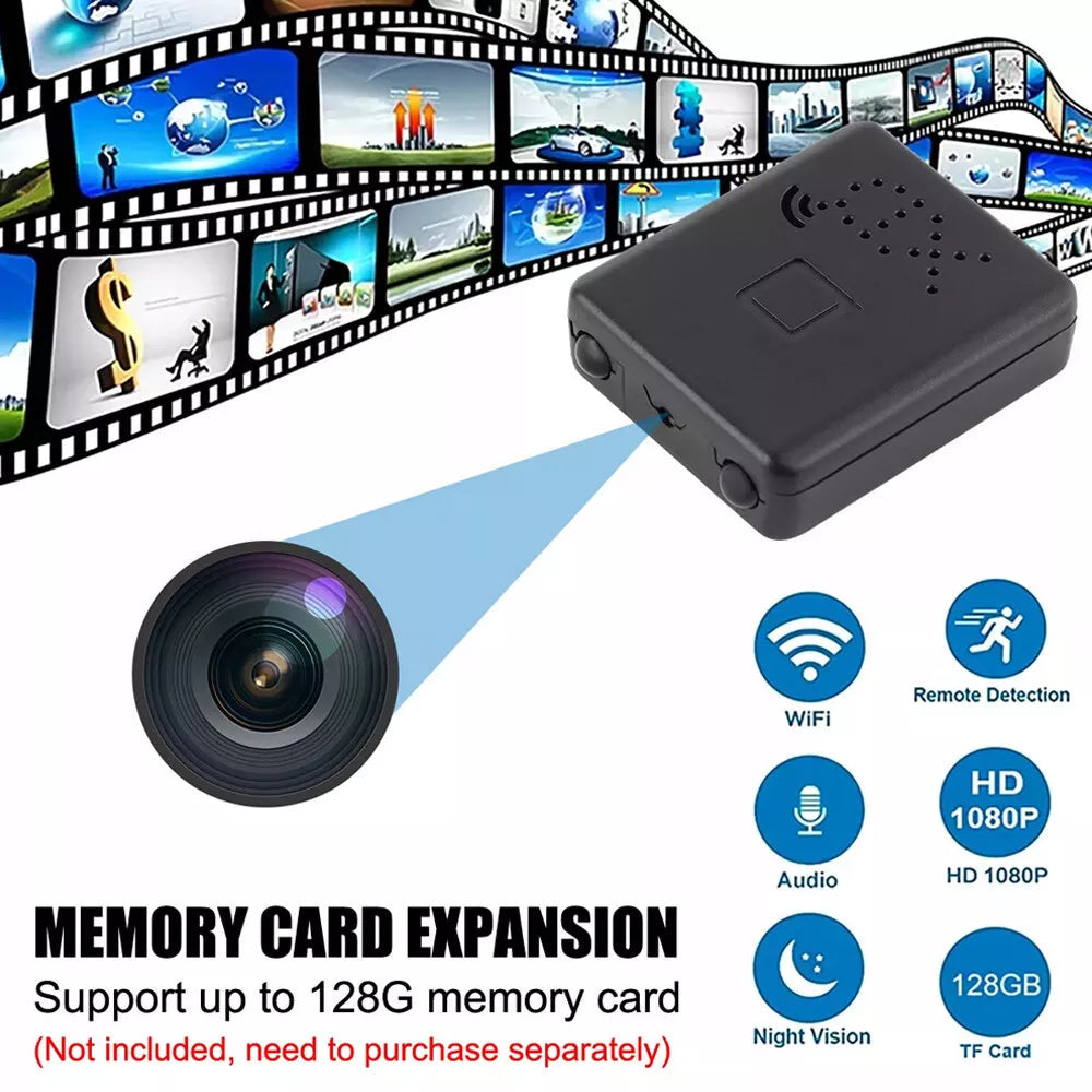 Mini Wi‑Fi Home Security Camera | Full HD | Night Vision & Motion Detection