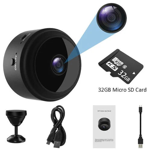 Mini WiFi Camera | Full HD Night Vision | Motion Detection & SD Card Slot | Home & Baby Monitoring