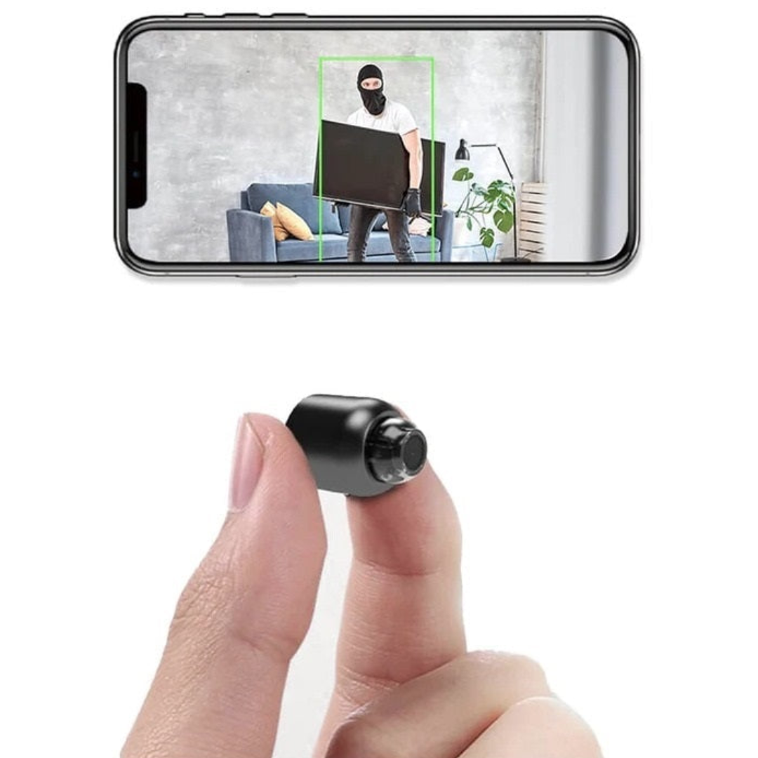 Mini WiFi Security Camera 2-Pack | Full HD | Wide-Angle Night Vision | Magnetic Mount & SD Card