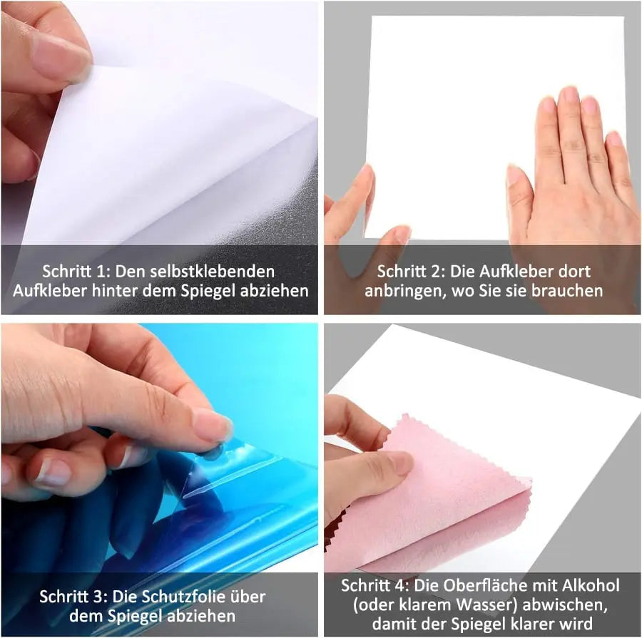 Mirror Film | Ultra-Flexible Shatterproof Design | Self-Adhesive | Child-Safe