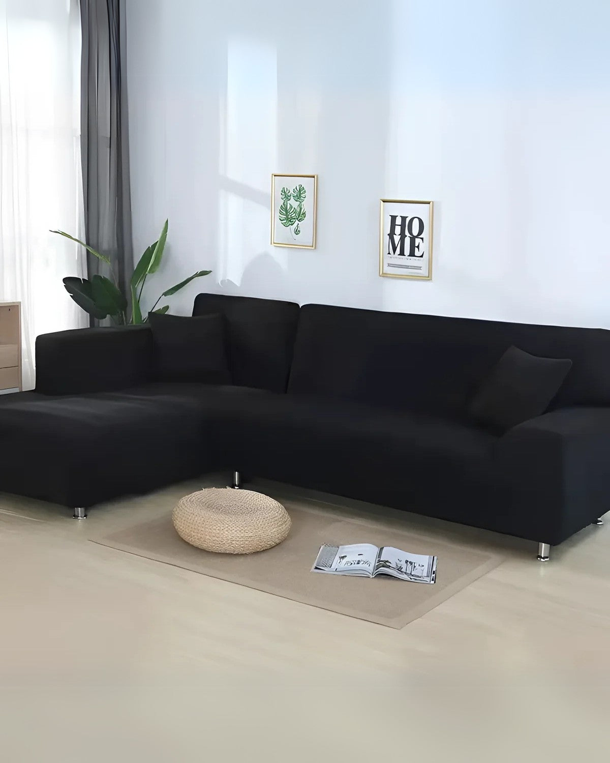 Modular Sectional Sofa Cover | Soft Stretch Polyester Blend | Fits 235-300 cm | Protects Furniture