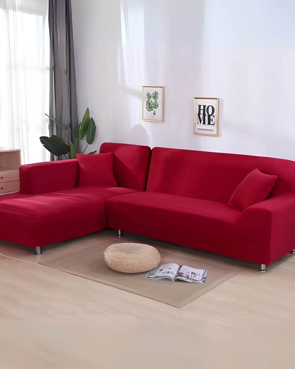 Modular Sectional Sofa Cover | Soft Stretch Polyester Blend | Fits 235-300 cm | Protects Furniture