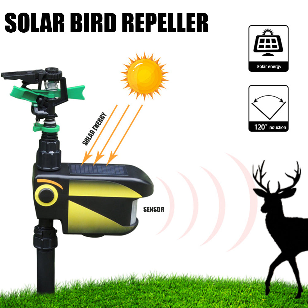 Motion-Activated Garden Sprinkler | Solar-Powered | Adjustable 36 ft Range & Water-Saving