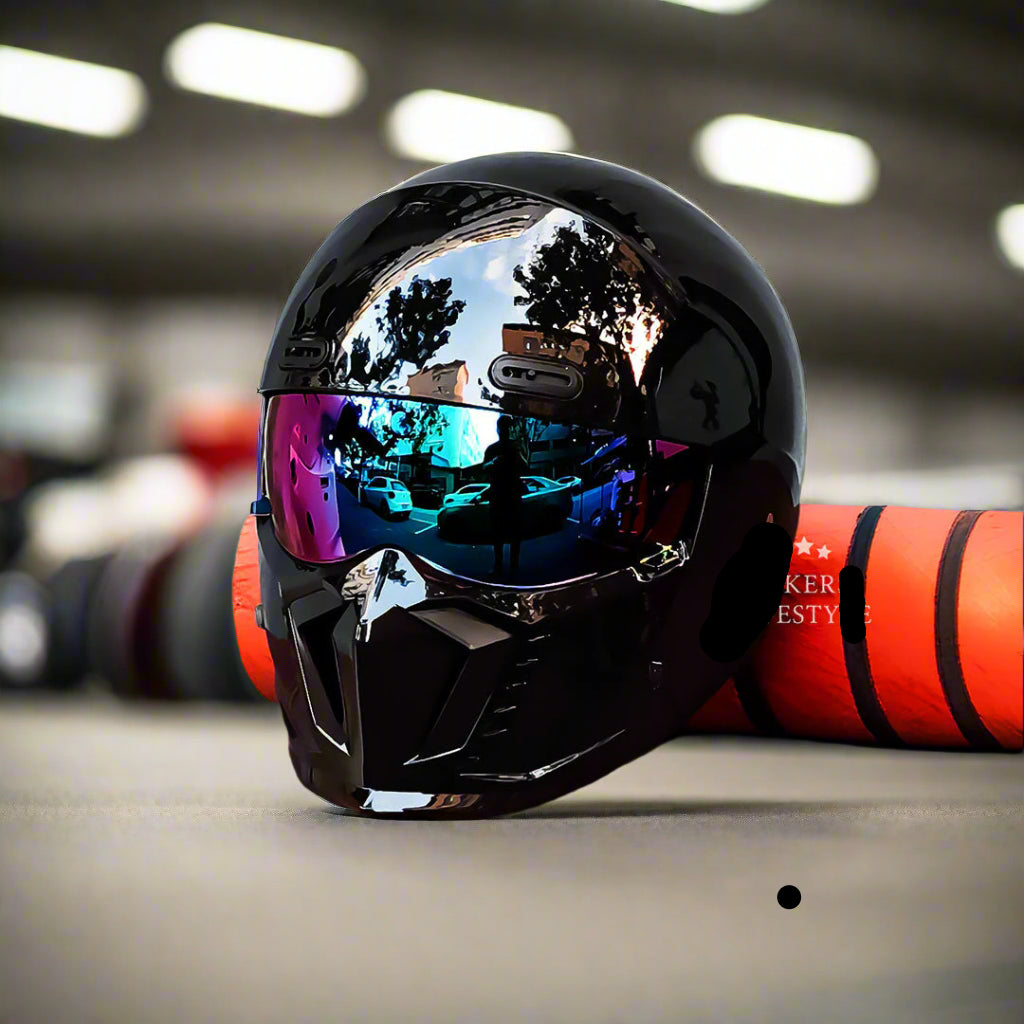 Motorcycle Helmet | Retro Classic Design | DOT & ECE Approved | Anti-Scratch & Fog-Resistant Visor