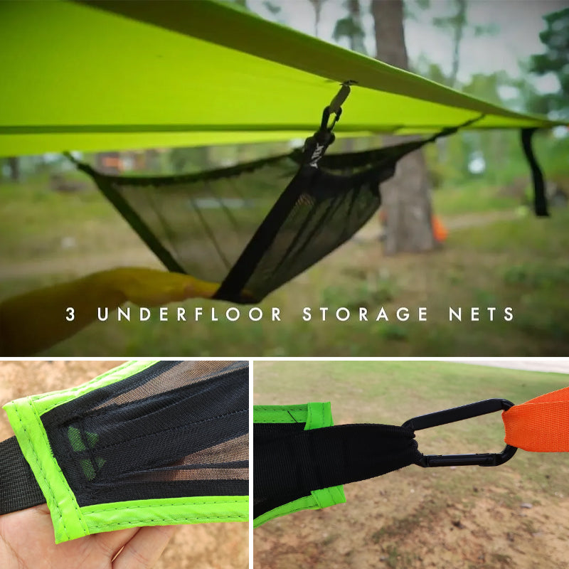 Multi-Person Camping Hammock | Three-Point Anchor Suspension | Durable Nylon