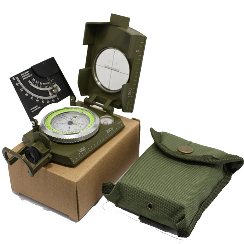 Navigation Compass | Sighting Lens & Clinometer | Luminous Dial | Waterproof Aluminum Case