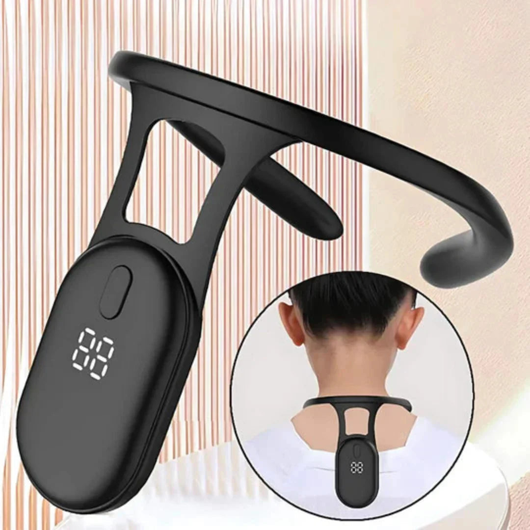 Neck Posture Brace for Adults & Teens | Real-Time Posture Feedback | Silicone | Week-Long Battery