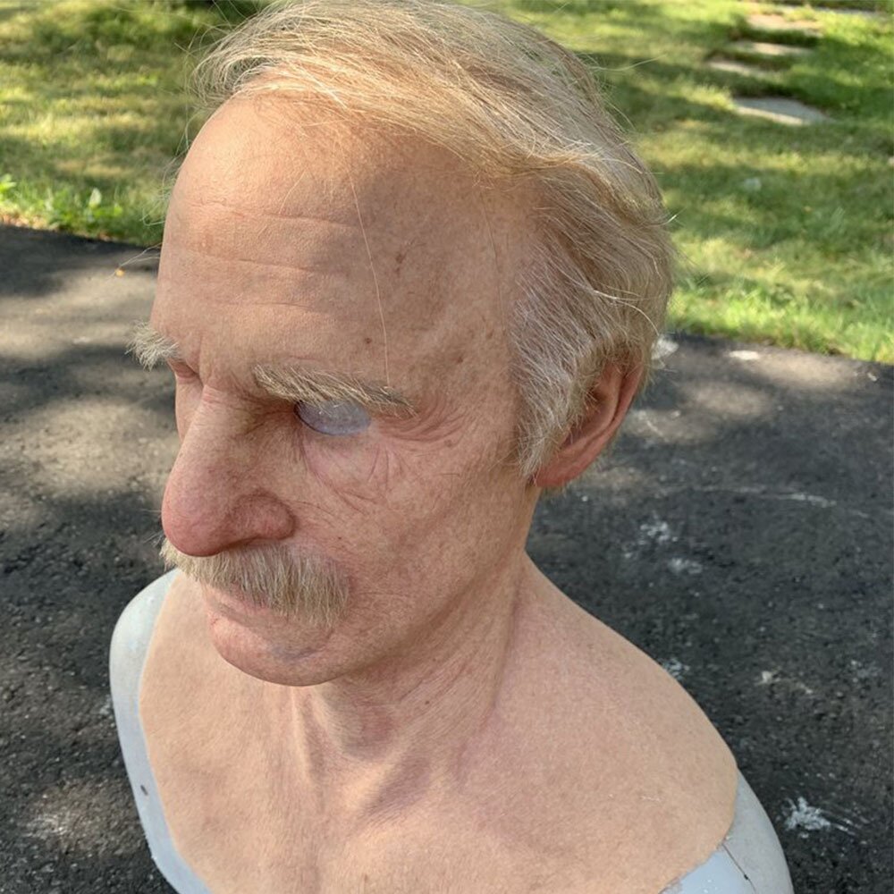 Old Man Halloween Mask | Realistic Movable Mouth | Natural Latex | Comfortable Fit