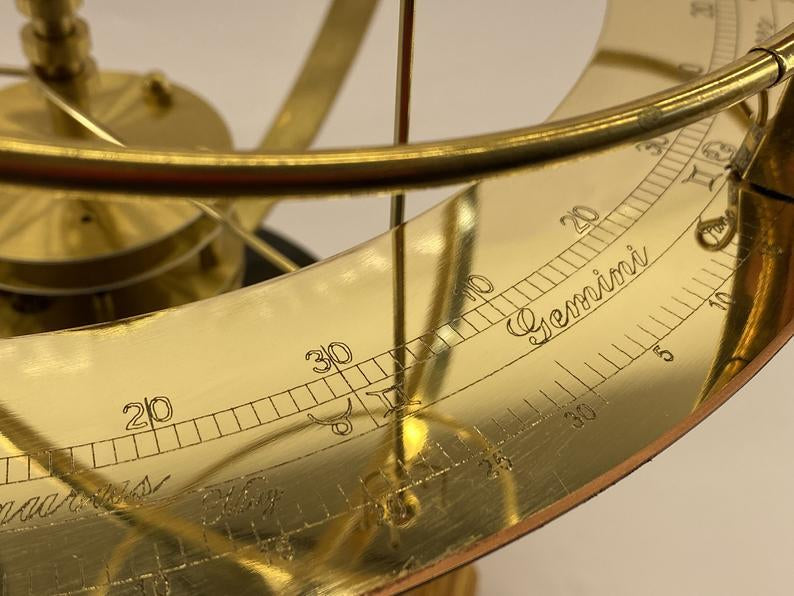Orrery Model | Solar System Desktop Tower | Mechanical Orbital Movement | 7 in Height