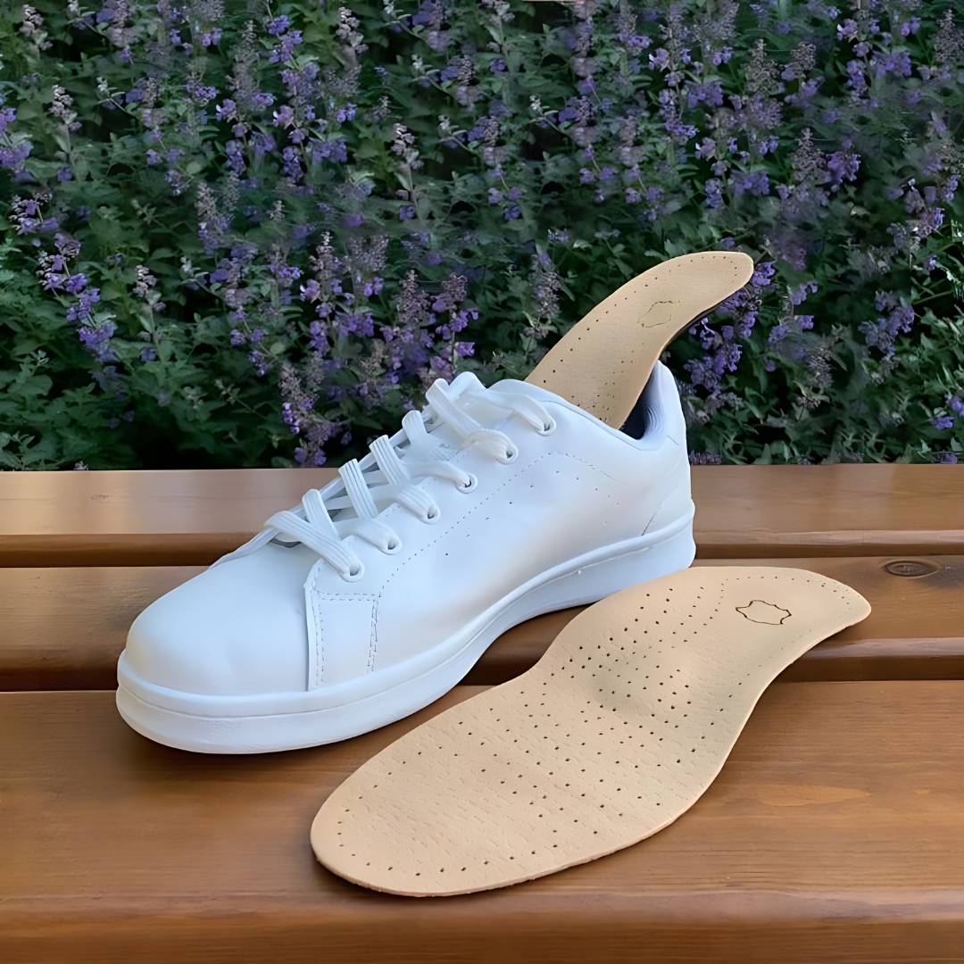 Orthopedic Leather Insole | Shock Absorption & Arch Support | Moisture-Wicking | Foot Pain Relief