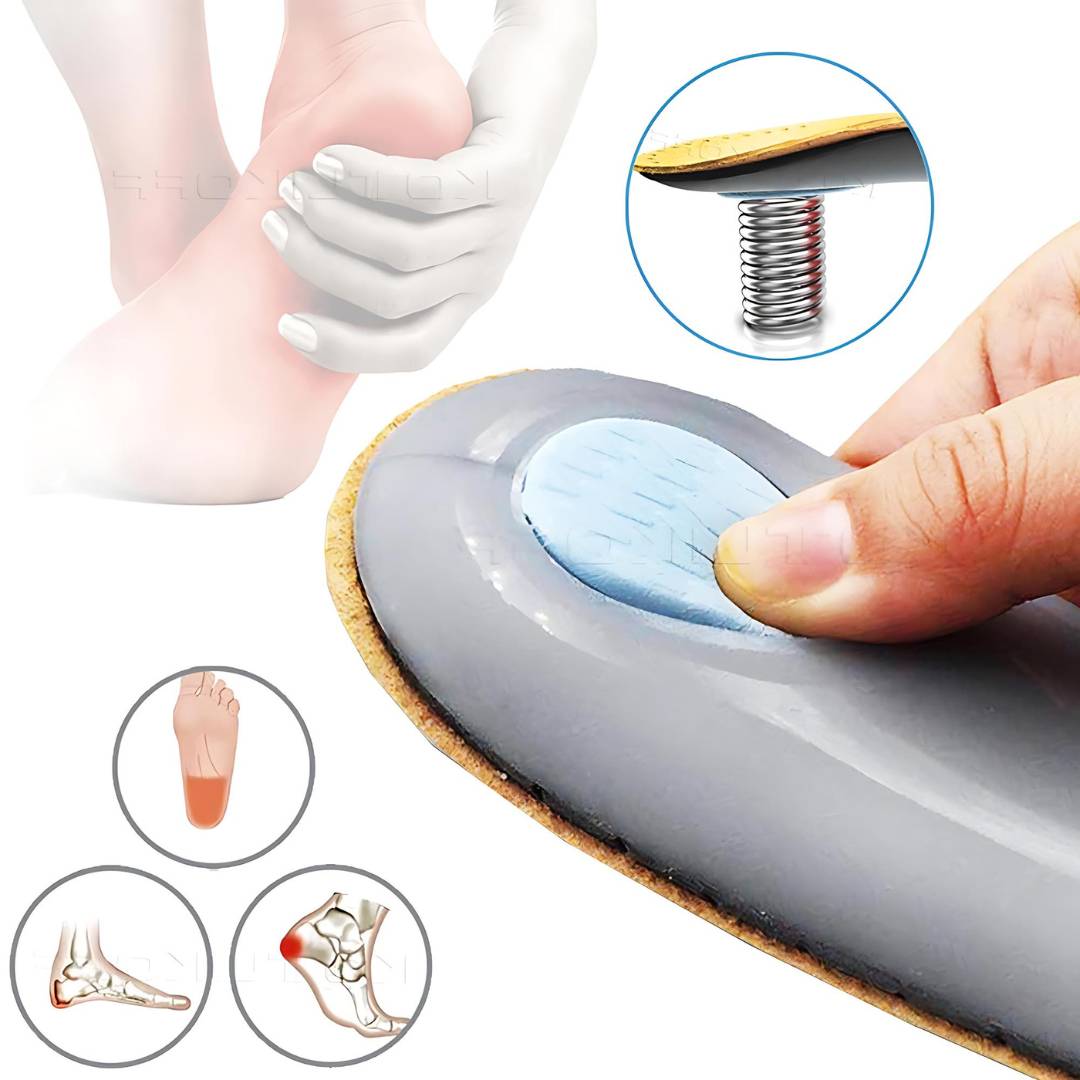 Orthopedic Leather Insole | Shock Absorption & Arch Support | Moisture-Wicking | Foot Pain Relief