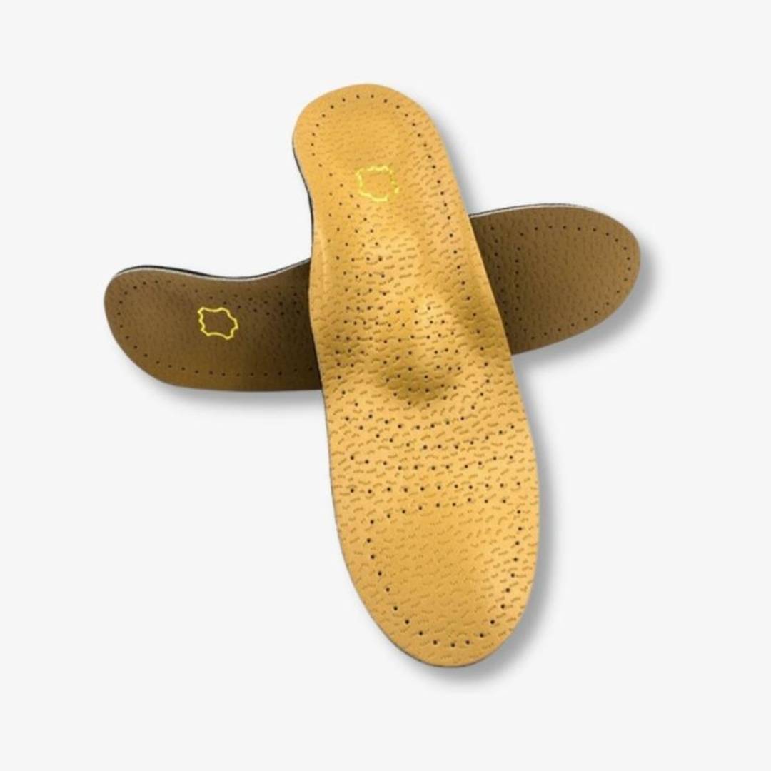 Orthopedic Leather Insole | Shock Absorption & Arch Support | Moisture-Wicking | Foot Pain Relief