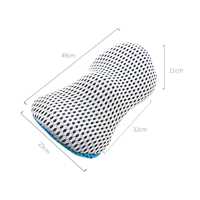 Orthopedic Lumbar Pillow | Ergonomic Contour Support | Removable Washable Cover | Back Pain Relief
