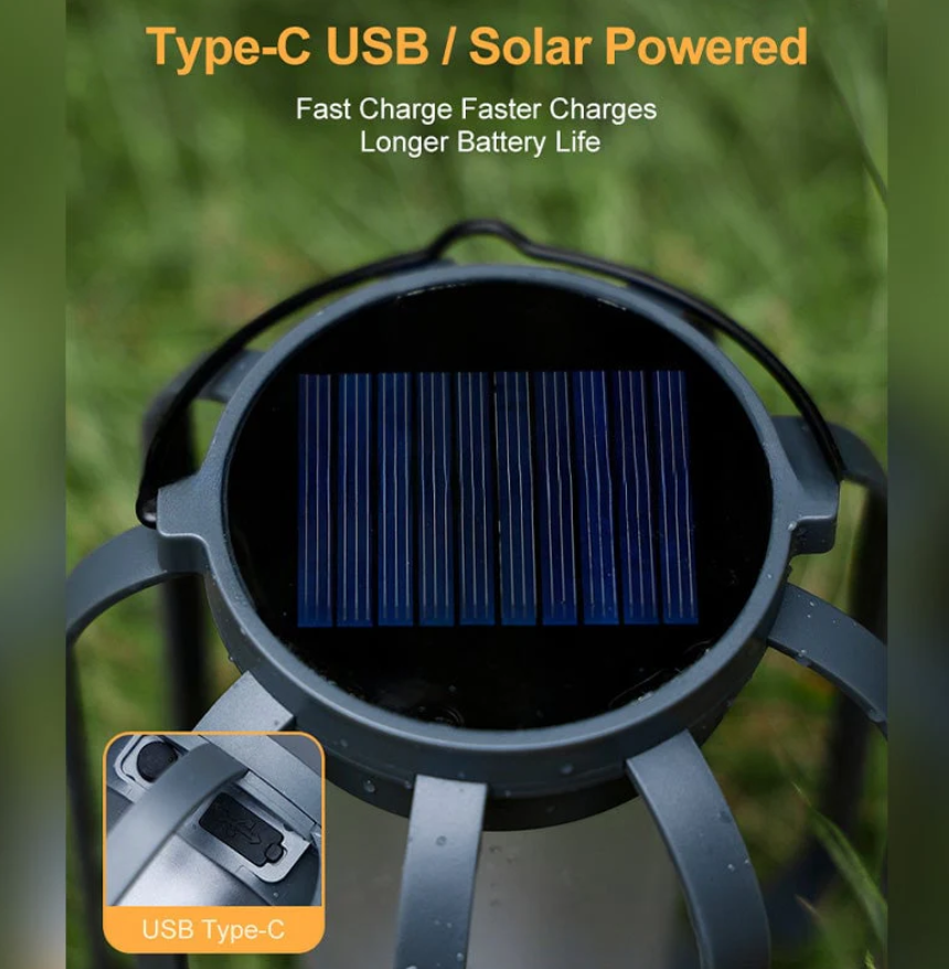 Outdoor Solar Lantern | Realistic Flickering Flame Effect | 12-Hour Runtime | Weather-Resistant