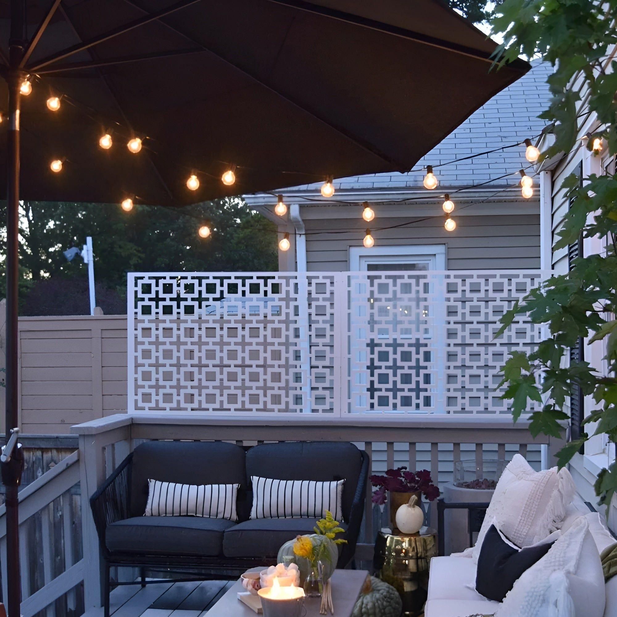 Outdoor String Lights | Warm White LED Ball Design | Waterproof & Energy Efficient | Durable Design