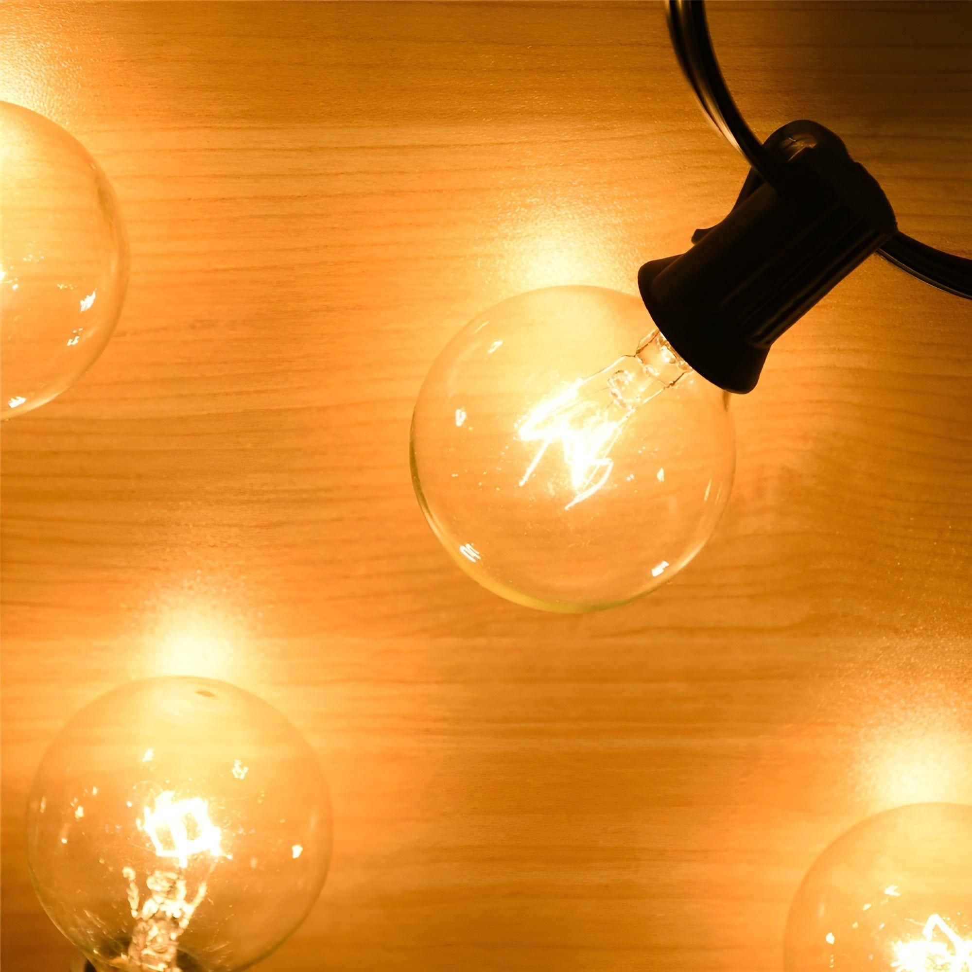 Outdoor String Lights | Warm White LED Ball Design | Waterproof & Energy Efficient | Durable Design