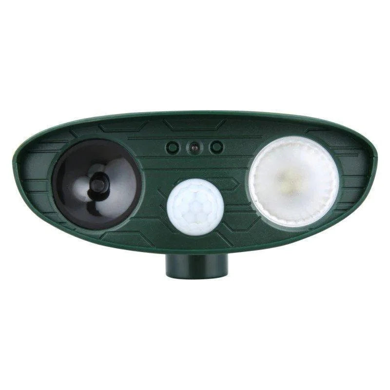 Outdoor Ultrasonic Pest Repeller | Solar Motion-Activated | 30 ft Range