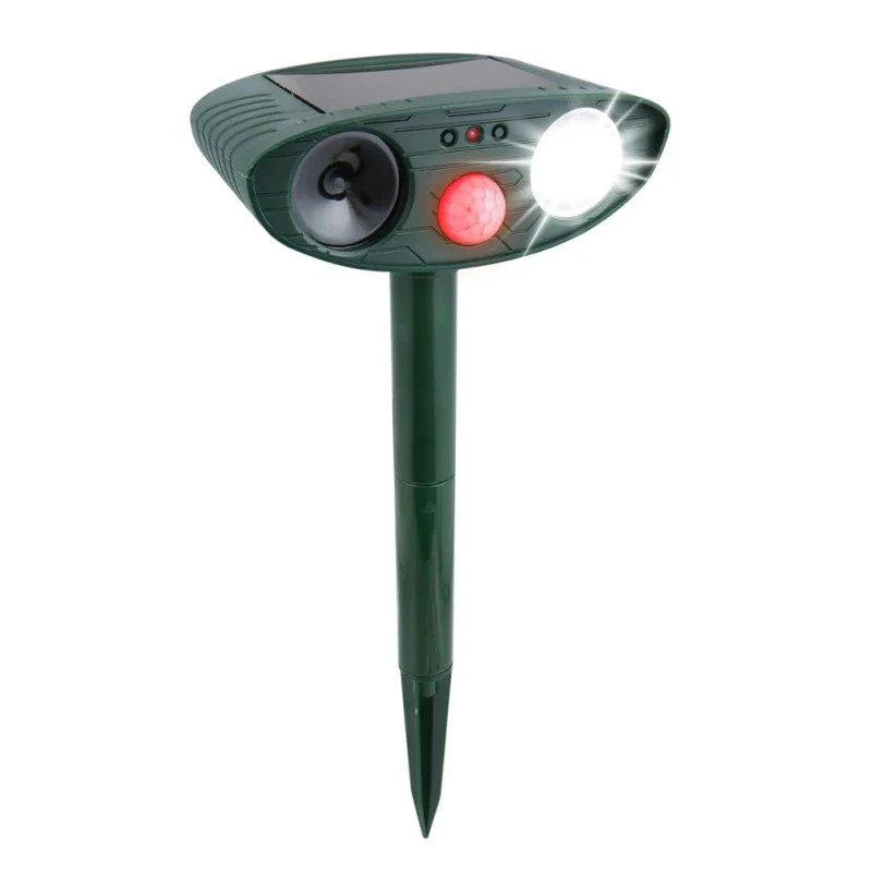 Outdoor Ultrasonic Pest Repeller | Solar Motion-Activated | 30 ft Range