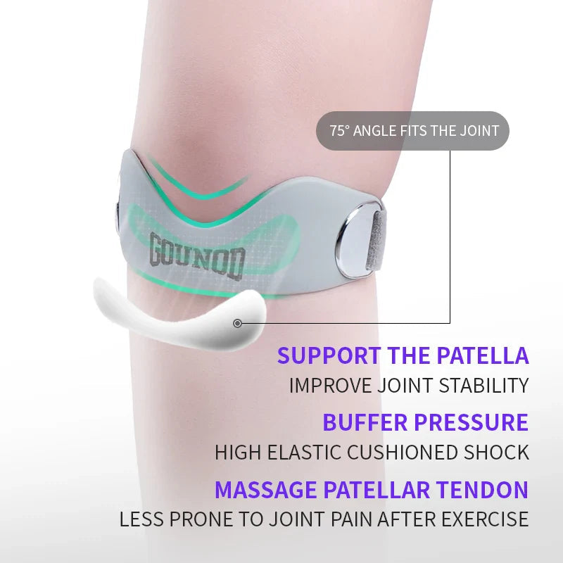 Patella Knee Support Strap | Targeted Compression | Breathable Adjustable Polyester for Stability